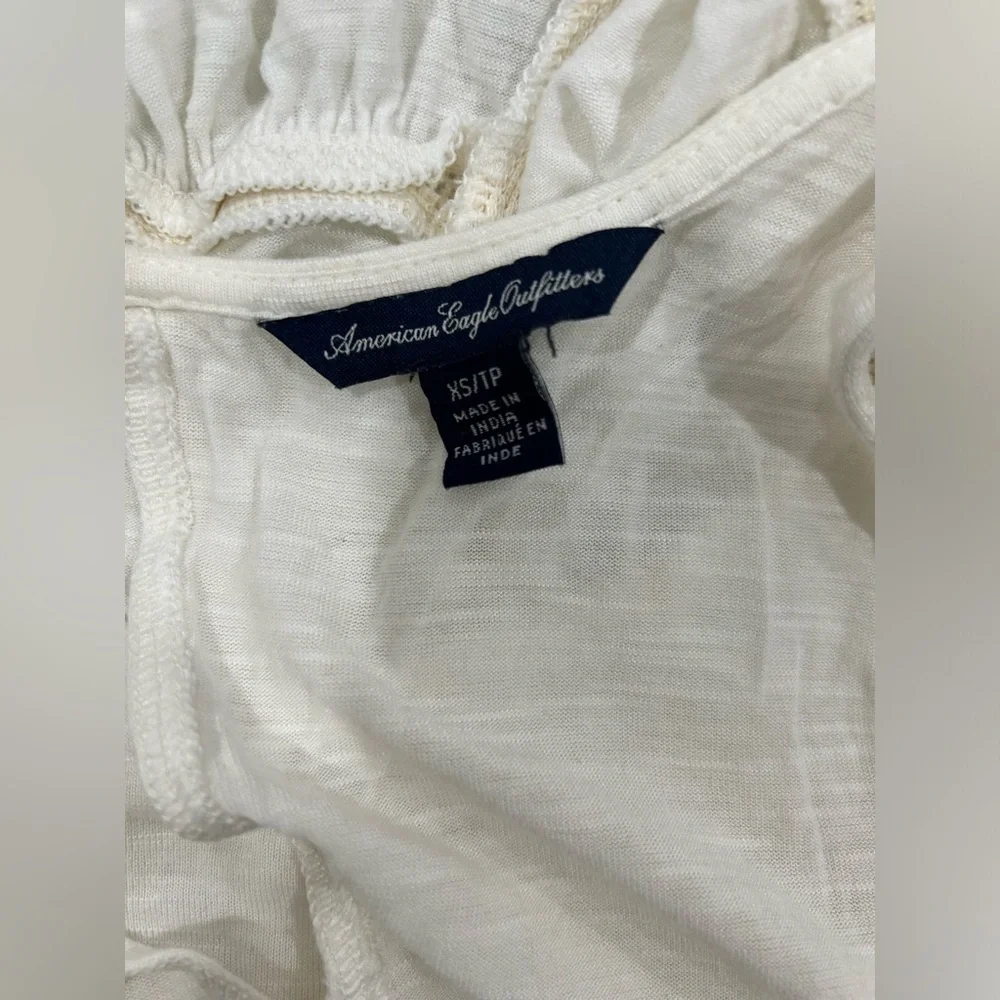 American Eagle Outfitters Cream Lace Tank Top - Picture 5 of 6